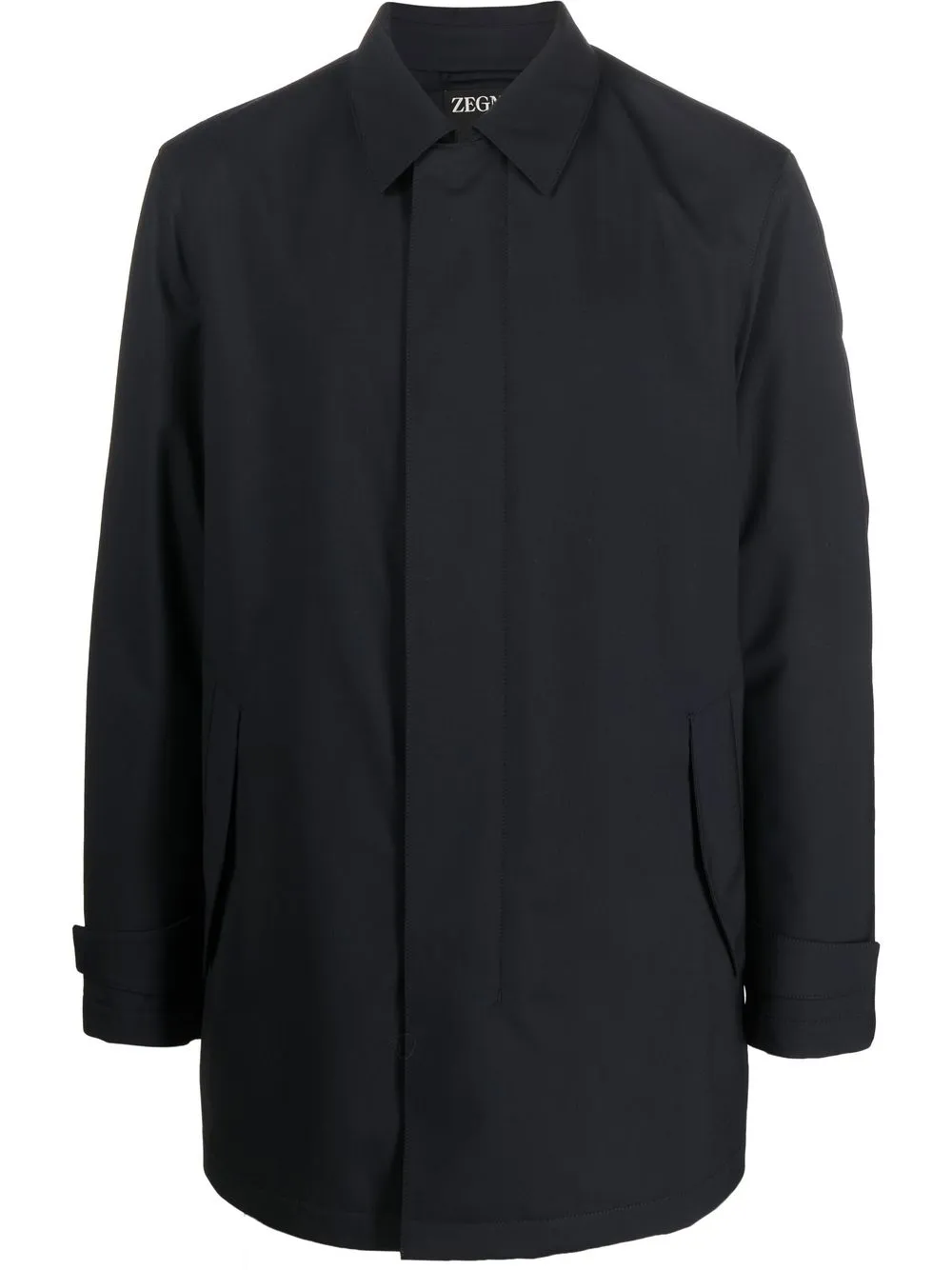 

Однобортное пальто Zegna, синий