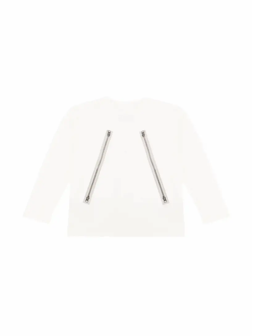 

Хлопковый лонгслив с принтом MM6 MAISON MARGIELA, белый