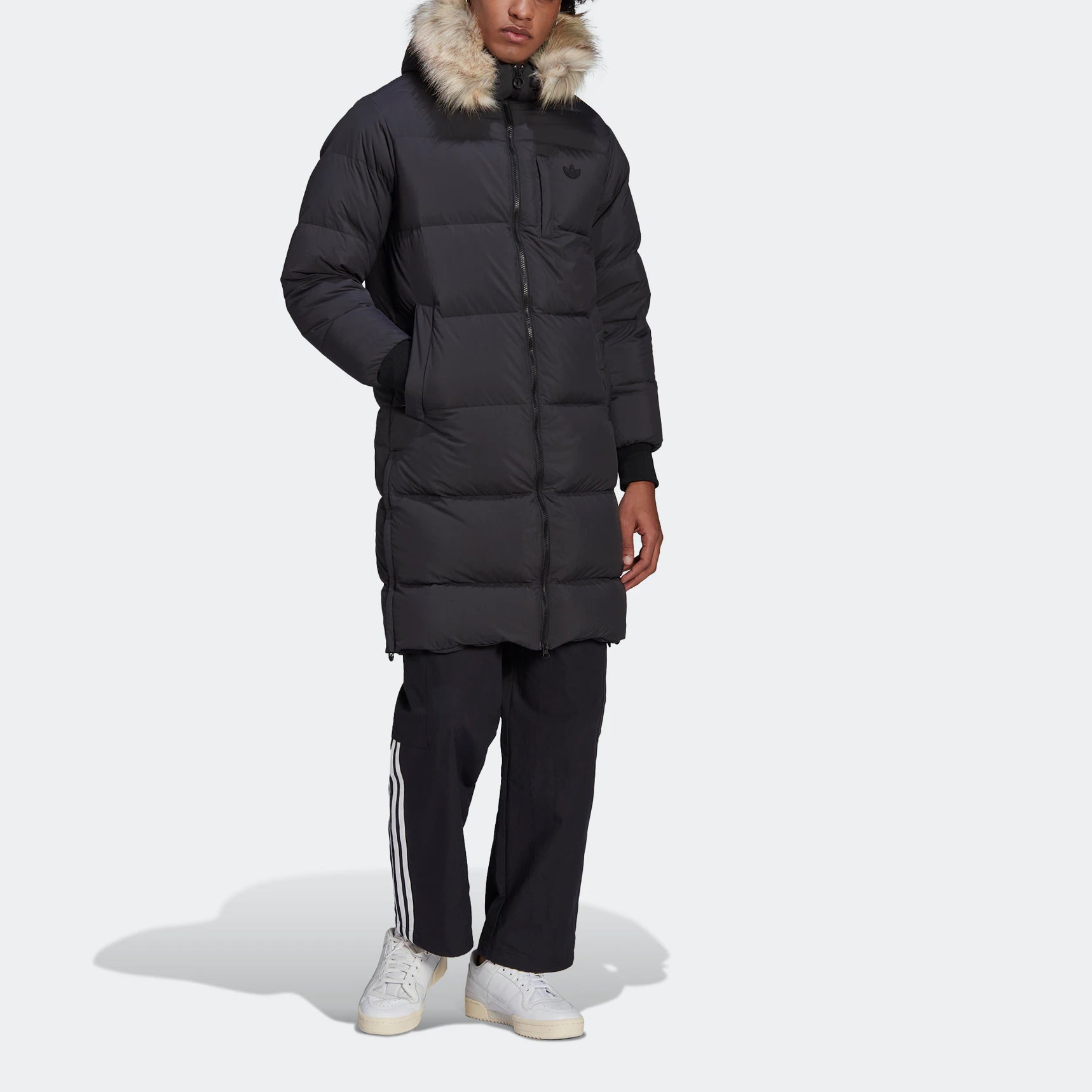 Куртка adidas originals Regen Puff Long HL9194, черный — фото 2