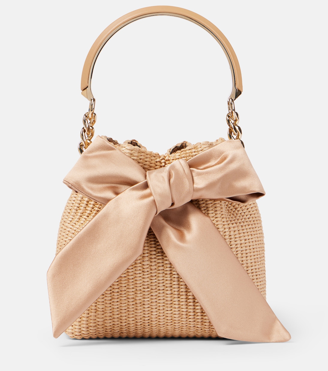 

Сумка-ведро Bon Bon из рафии Jimmy Choo, Natural