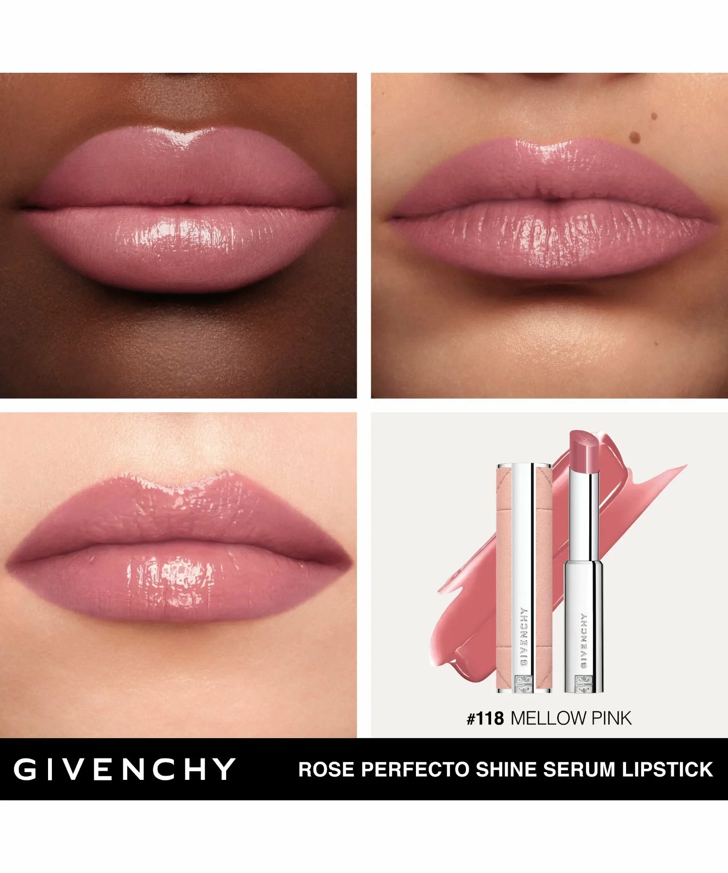 Блеск для губ Розовый идеальный блеск Givenchy Beauty, No. 118 Soft Rosewood — фото 3