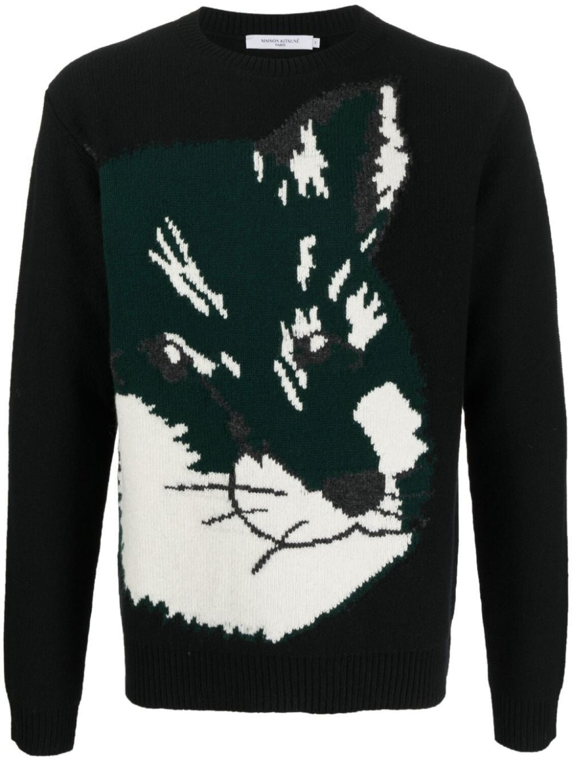 

Жаккардовый джемпер Fox Head Maison Kitsuné, черный