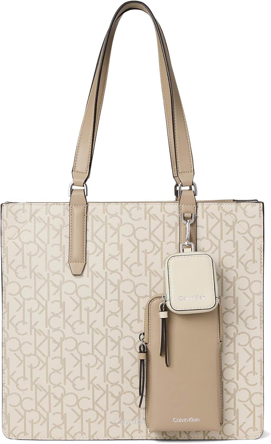 

Сумка-тоут Calvin Klein Gene, Vanilla/Khaki/Silver Mnk/White