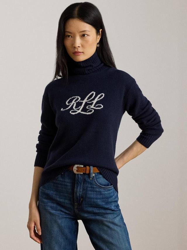 

Лонгслив Lauren Jamarni с логотипом из кашемира Ralph Lauren, Navy