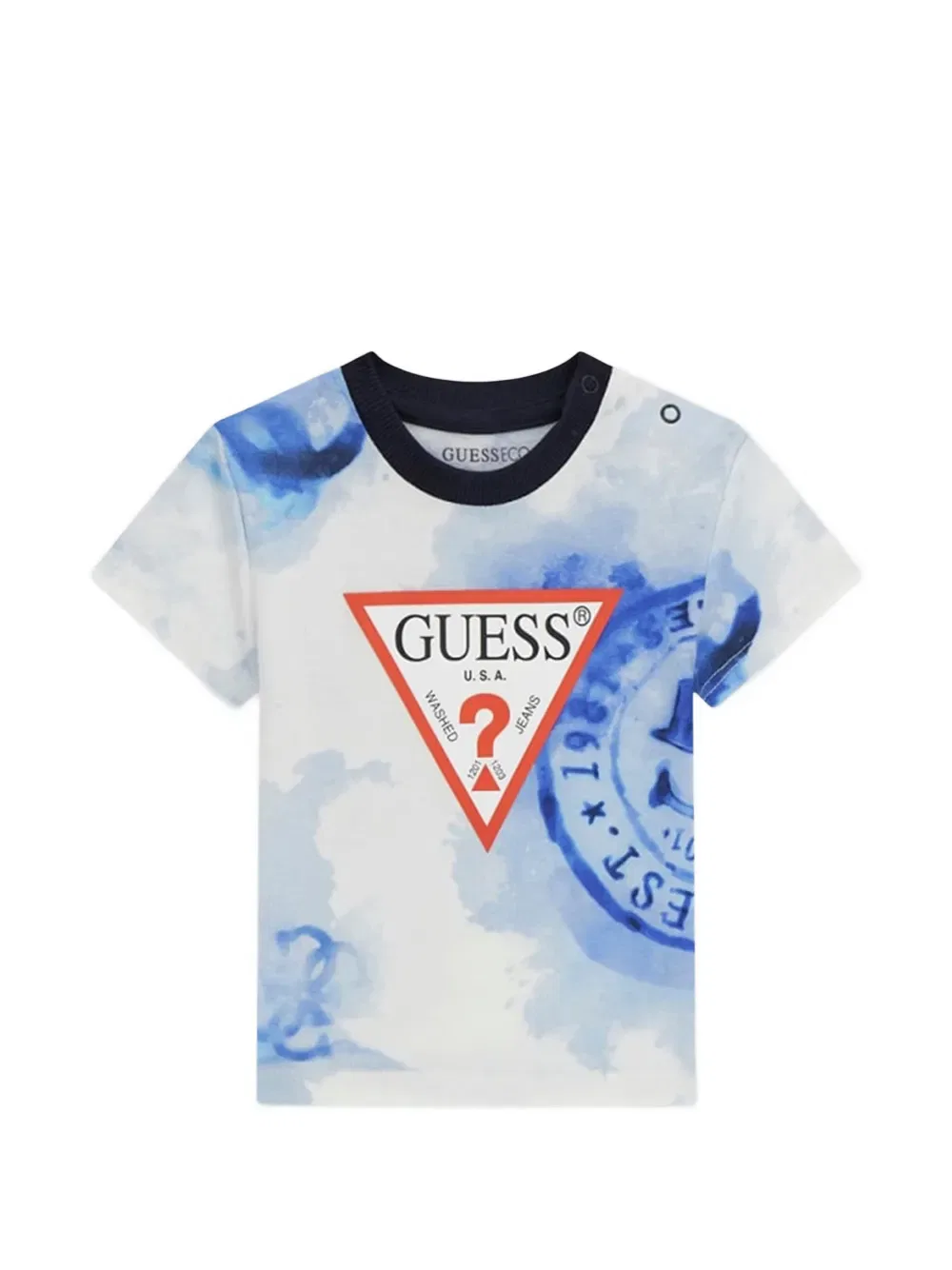 Комплект из двух частей: шорты и шорты с поясом на завязках Guess Kids, синий — фото 3