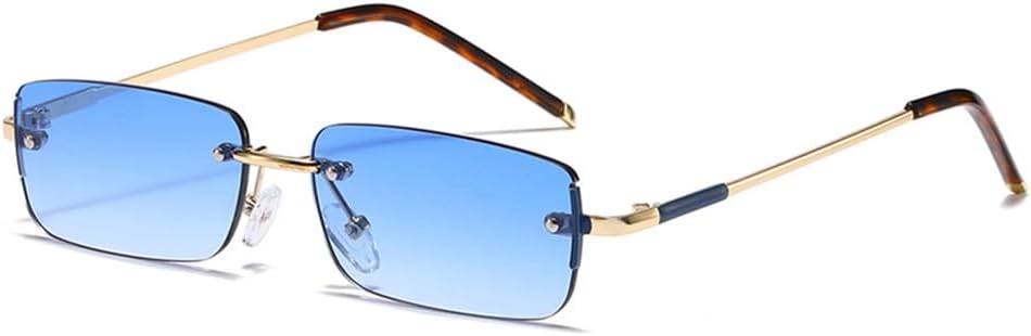 

Солнцезащитные очки UV400 с металлическими безободковыми линзами и градиентным покрытием Ocean для женщин и мужчин, для бега и занятий спортом на открытом воздухе generic, Golden Blue Gradient