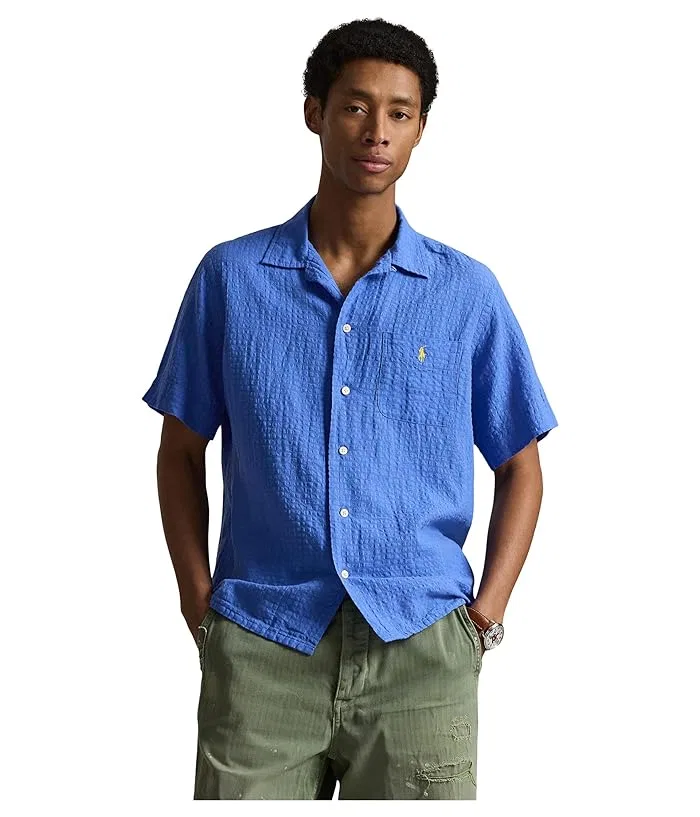 Рубашка Classic Fit из льняной смеси с сирсакером Polo Ralph Lauren, Scottsdale Blue