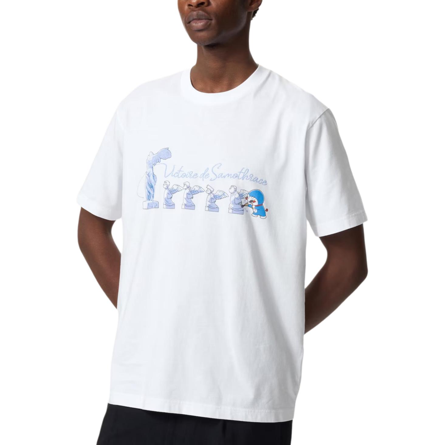 UNIQLO Футболка Doraemon X Louvre Collaboration SS25 Unisex White — фото 3