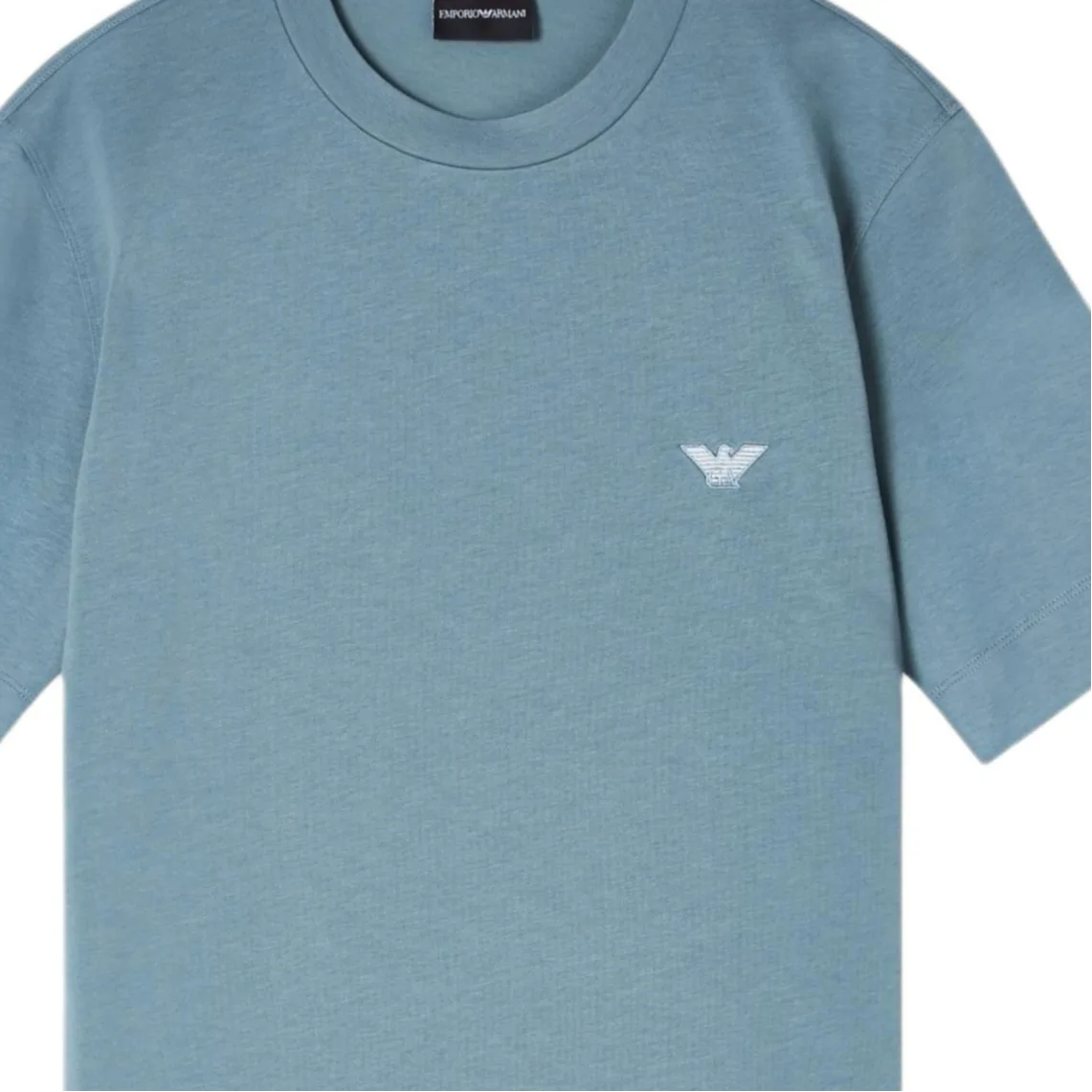 Футболка slim-fit из плотного джерси EMPORIO ARMANI, синий — фото 3