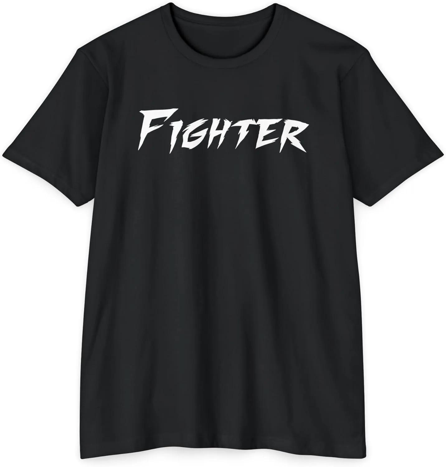 Футболка Fighter Shirt - для тренировок, дисциплины и мотивации, темная GENERIC, черный