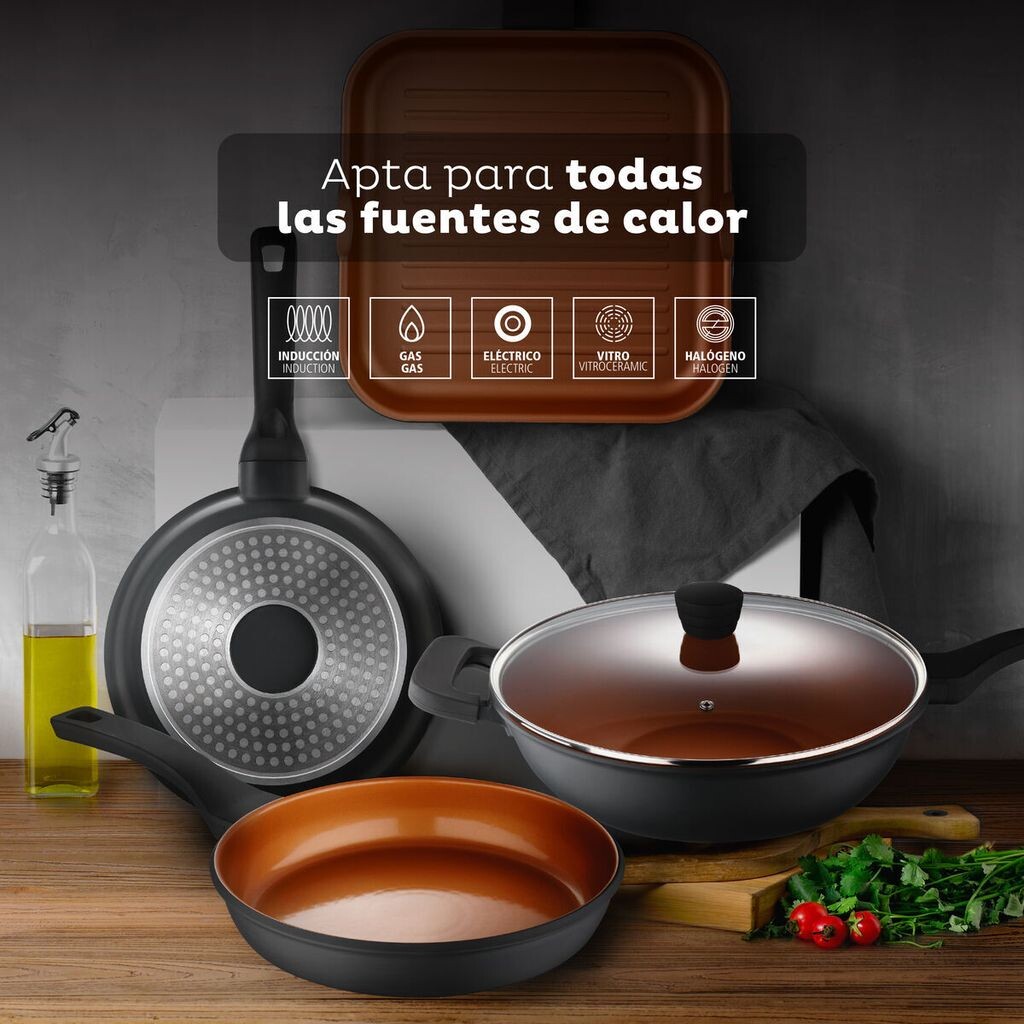 

Сковорода San Ignacio Bronze Black Aluminium - Ø 24 см