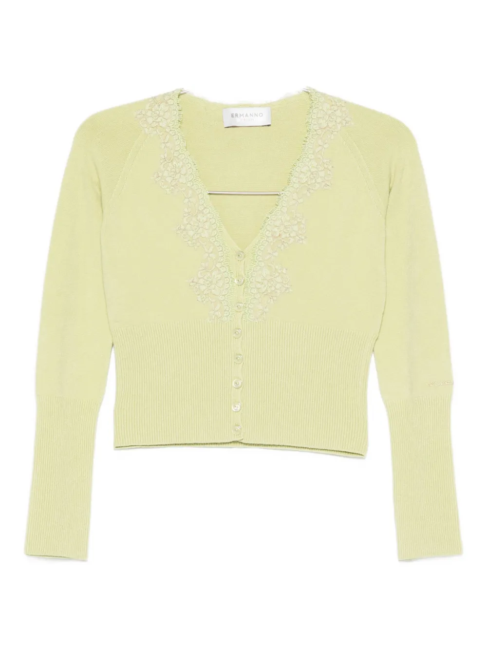 

Укороченный кардиган Ermanno Firenze, зеленый