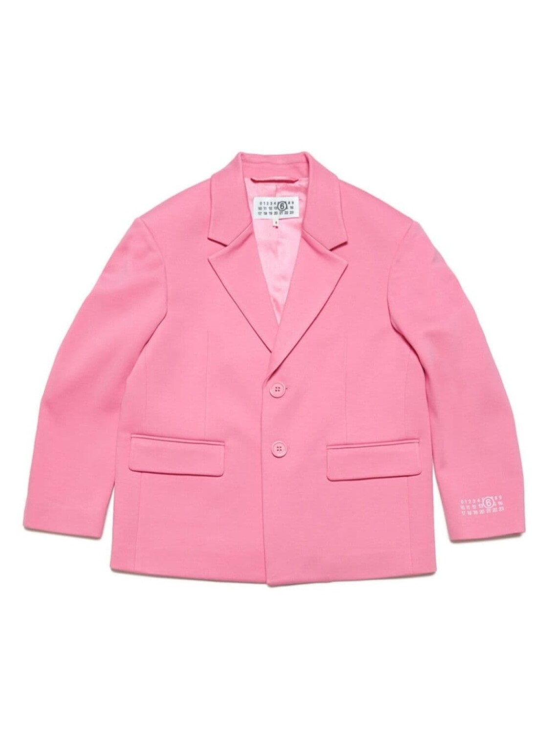 

MM6 Maison Margiela Kids однобортный блейзер, розовый