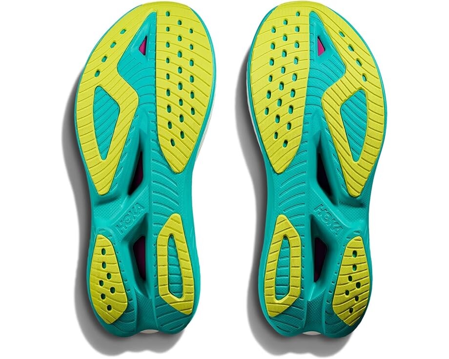 Кроссовки Hoka Mach X 2, цвет Frost/Electric Aqua — фото 3