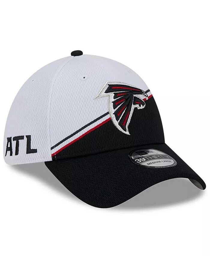 

Мужская бело-черная кепка Atlanta Falcons 2023 Sideline 39THIRTY Flex New Era