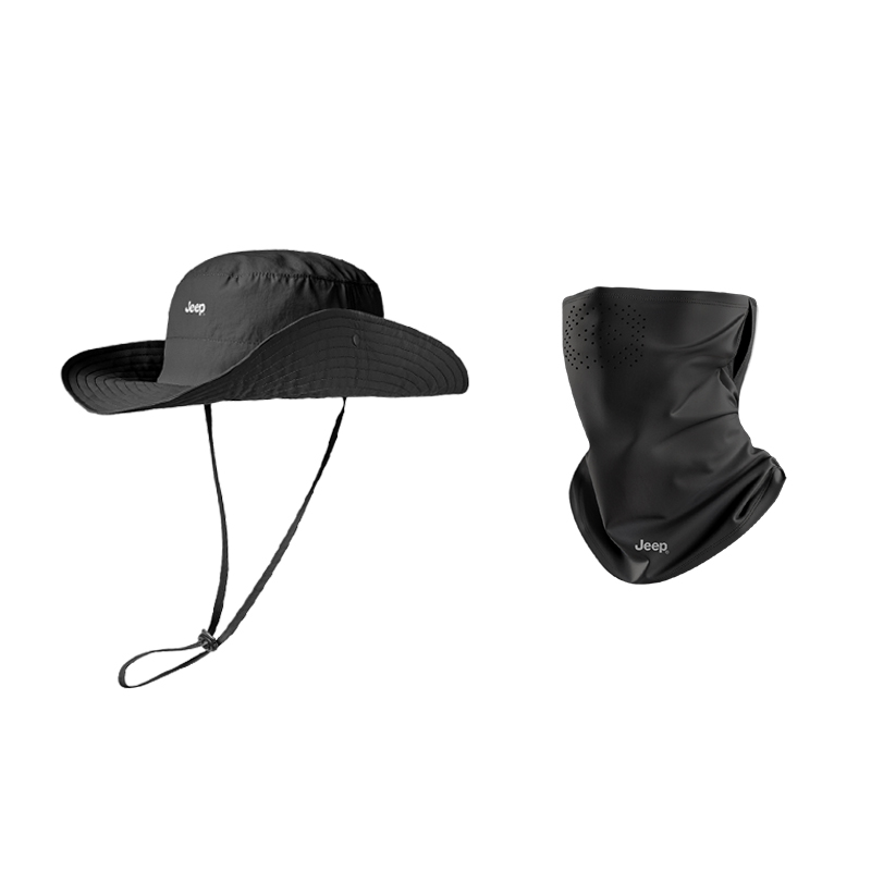 

Унисекс бейсболка из полиамида Jeep, sun protection clothing sets[черный+черный sun protection mask]