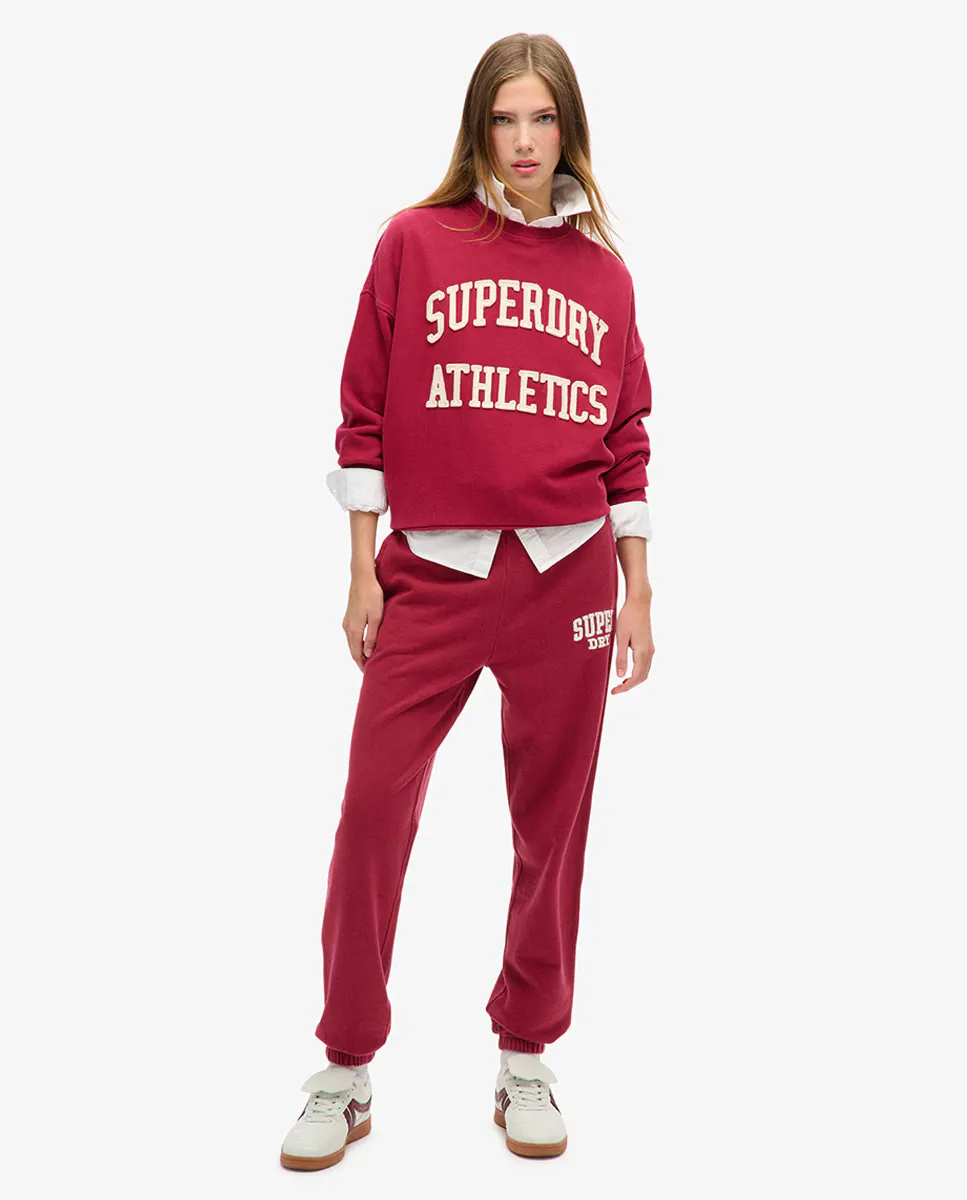 

Спортивные штаны-джоггеры женские бойфренды Superdry, красный