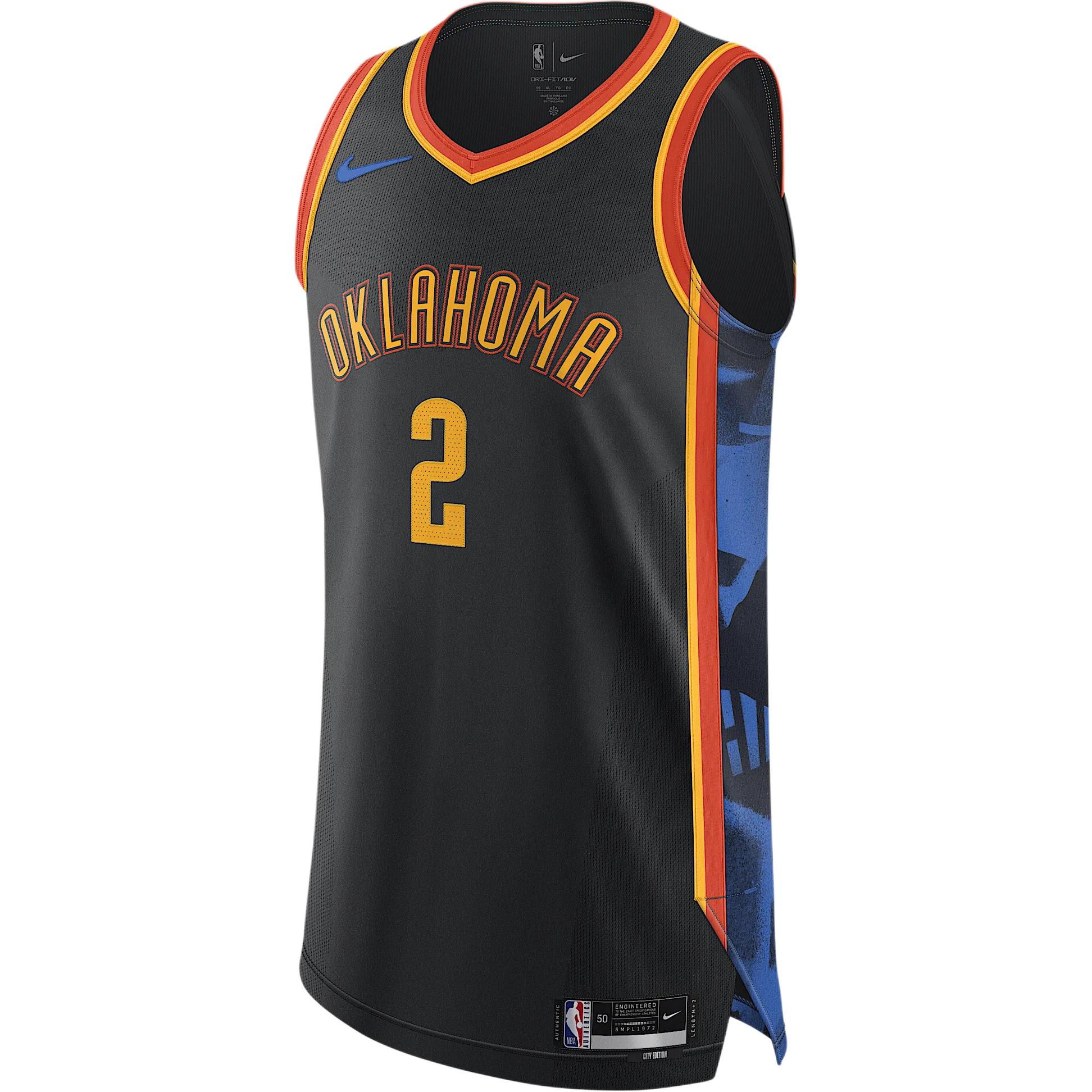 

Футболка баскетбольная Oklahoma City Thunder Shai Gilgeous-Alexander 2024/25 City Edition мужская Dri-FIT Adv NBA Authentic Nike, черный