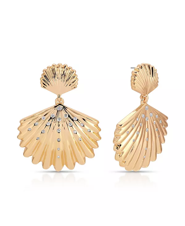 

Серьги из ракушек, залитых солнцем Ettika, gold