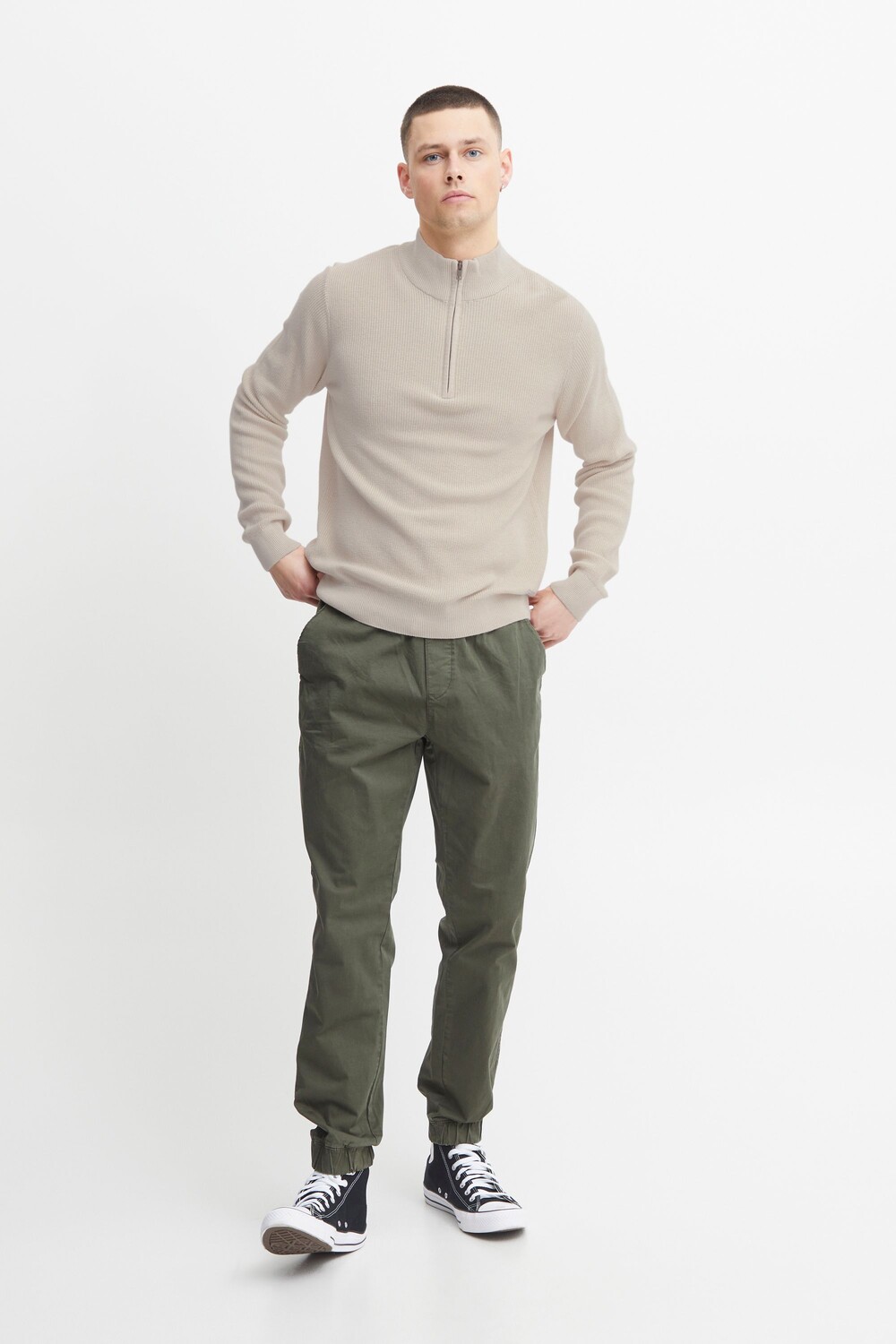 

Пуловер BLEND Troyer BHCodford half zipp 20714337, натуральный