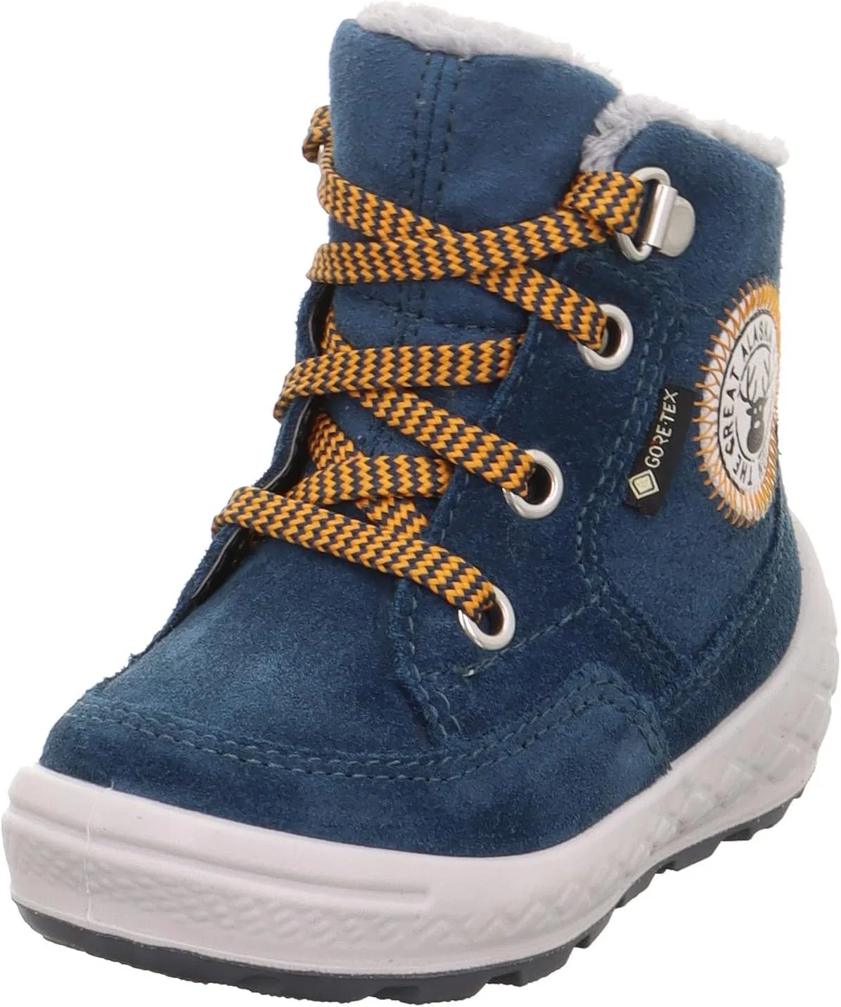 Теплые утепленные зимние ботинки Superfit Girls' Groovy 2.0 с мембраной Gore-Tex, Blue Orange 8020