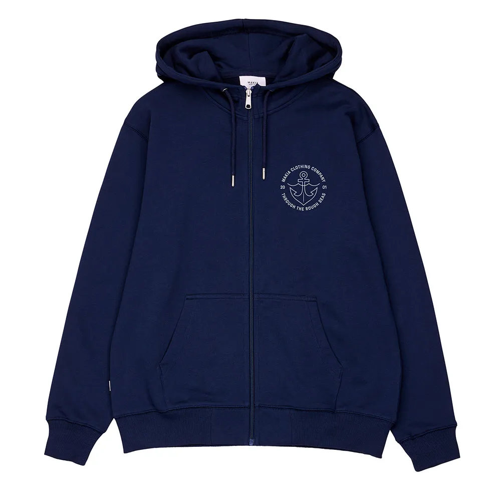 

Толстовка Makia Hook hooded full zip, синий