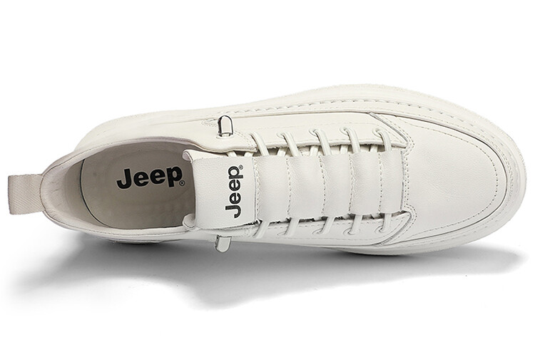 Кроссовки Jeep Skateboarding Shoes Men Low-top White, белый — фото 3