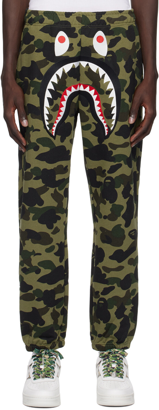 

1-е камуфляжные спортивные штаны Shark BAPE