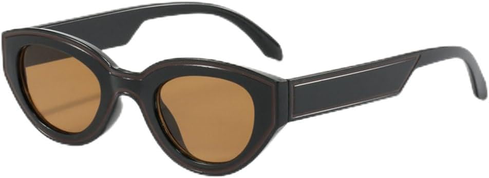 

Солнцезащитные очки LVTFCO Polygon для женщин, винтажный градиент, конфетные оттенки, «кошачий глаз», модные очки для путешествий, защита от ультрафиолета UV400, Black Brown