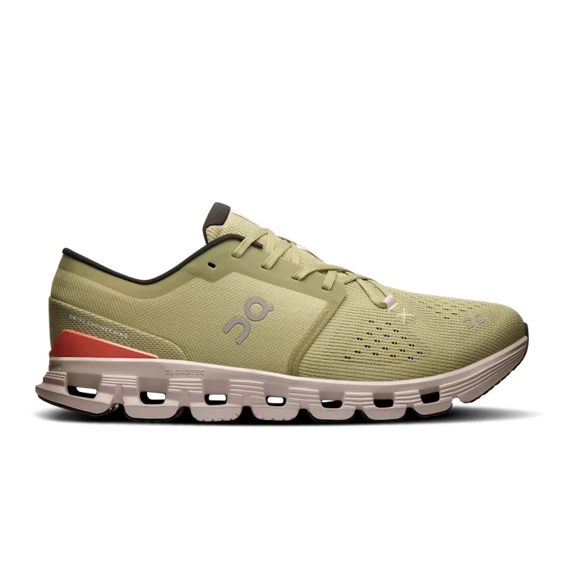 Мужские кроссовки On Cloud X 4 3ME30043082 Caper Salmon Running Shoes TF8599, зеленый — фото 2