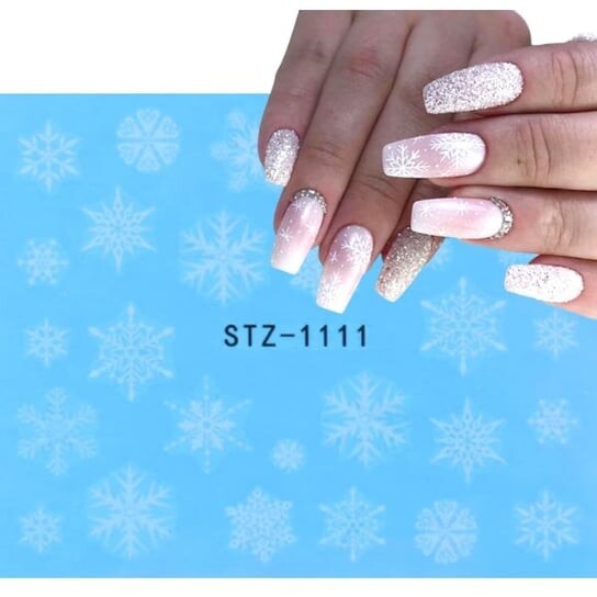 

Рождественские наклейки для ногтей со снежинками, Inna marka