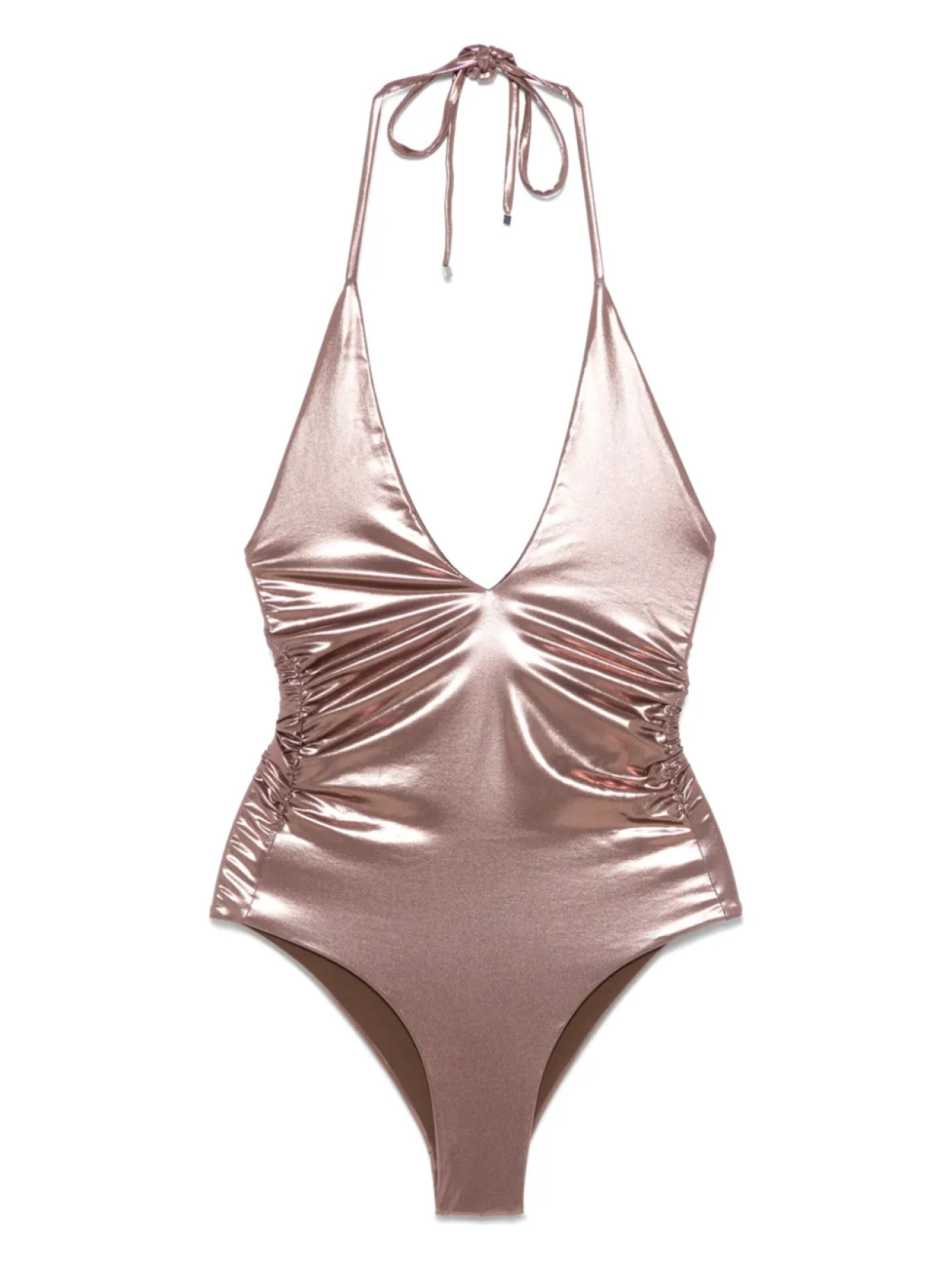 

Ламинированный купальник Blumarine, коричневый