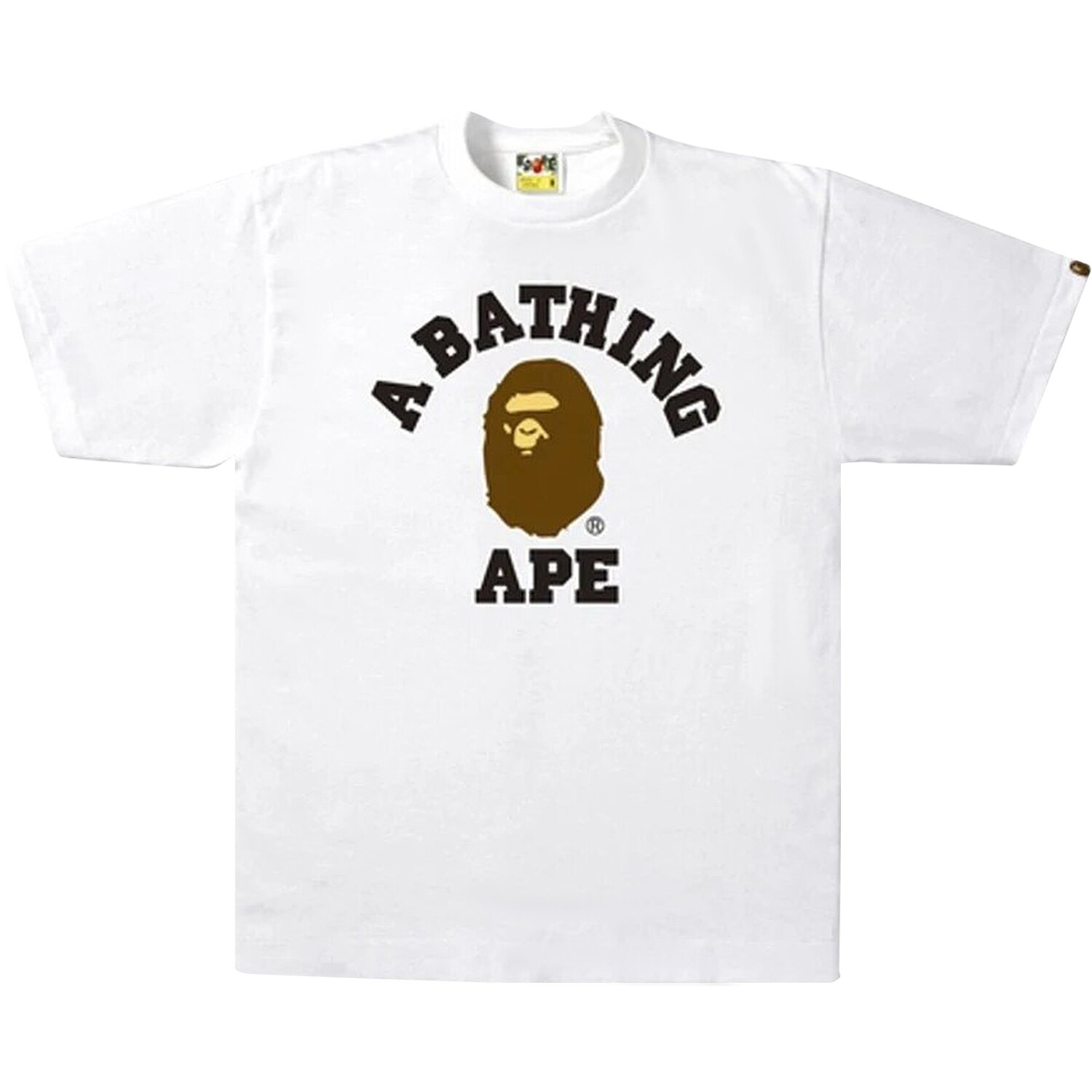 

Футболка колледжа BAPE Белая, Белый, Футболка колледжа BAPE Белая