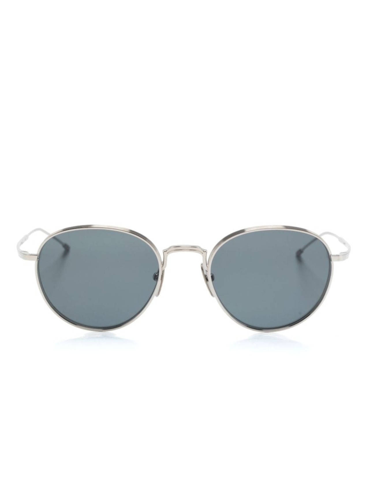 

Thom Browne Eyewear солнцезащитные очки в круглой оправе, серебряный