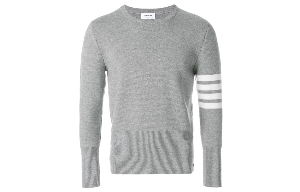 

Свитер с вышивкой 4 Bar Milano THOM BROWNE, серый