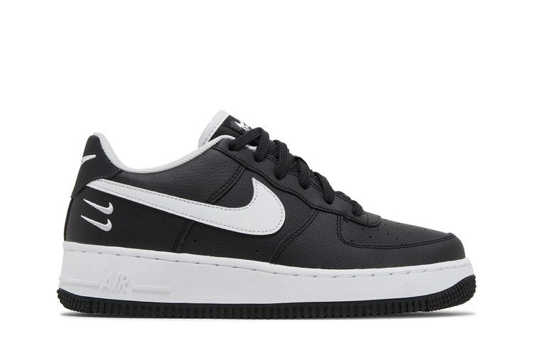 Кроссовки Nike Air Force 1 HO20 BG 'Dual Swoosh - Black', черный — фото 2