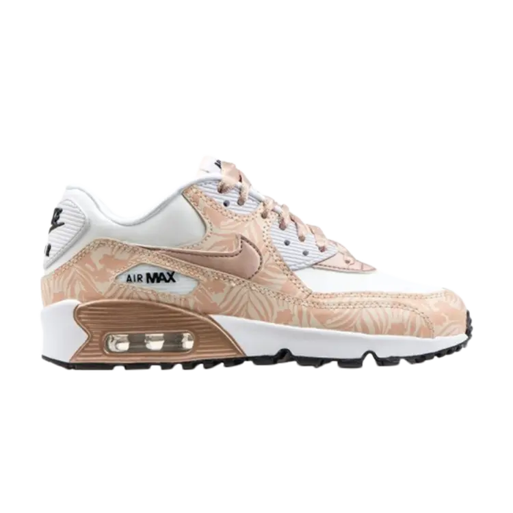 

Кроссовки Nike Air Max 90 Print Leather GS, белый