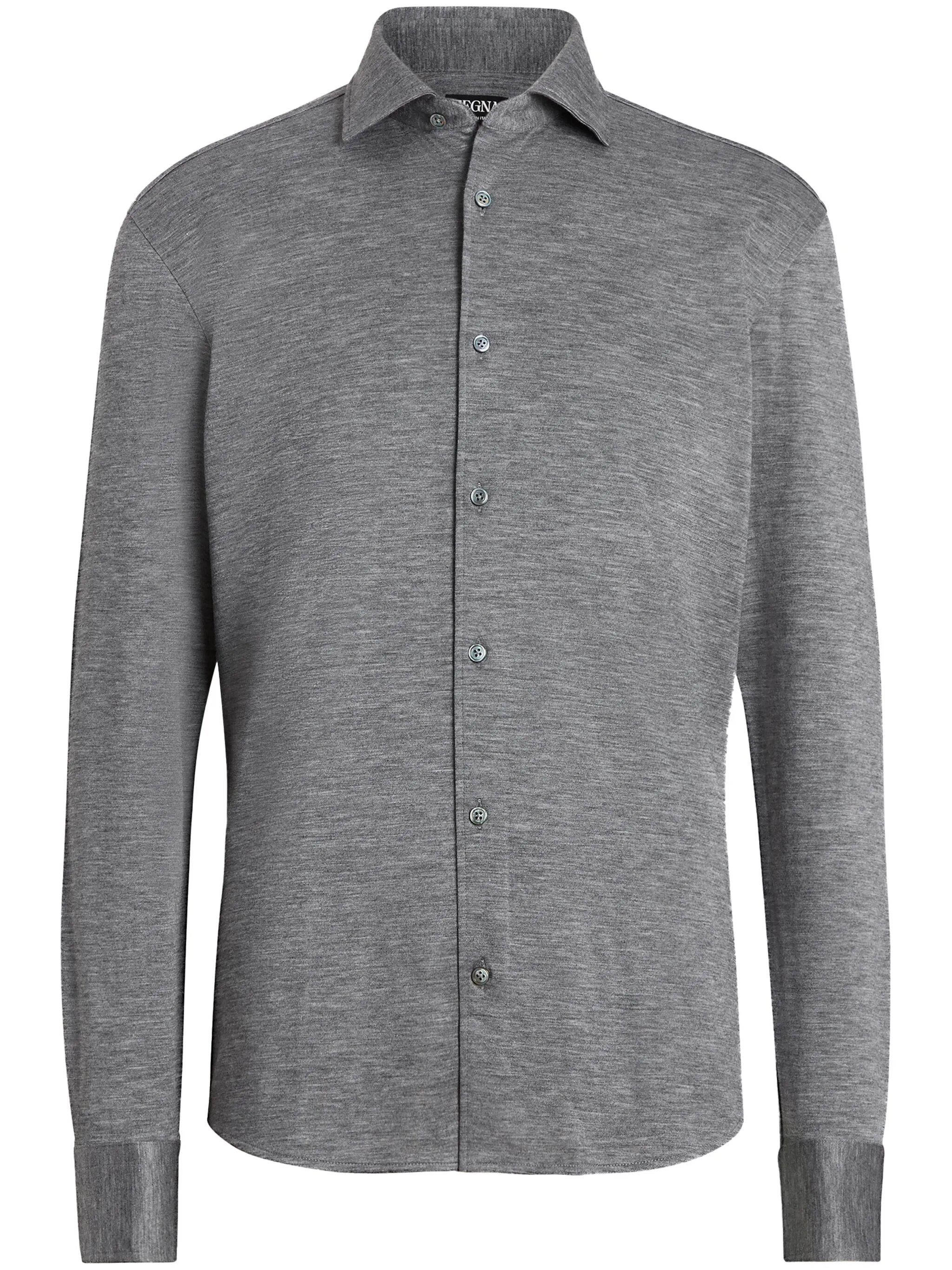 

Меланжевая рубашка Zegna, серый