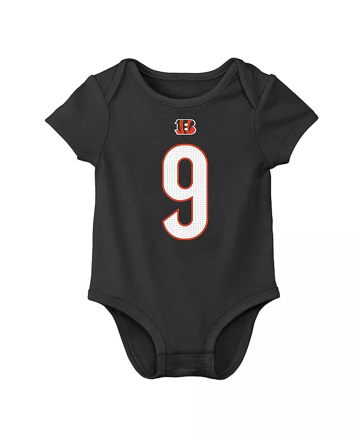 Боди для мальчиков и девочек Joe Burrow черное с именем игрока и номером Cincinnati Bengals Nike — фото 2