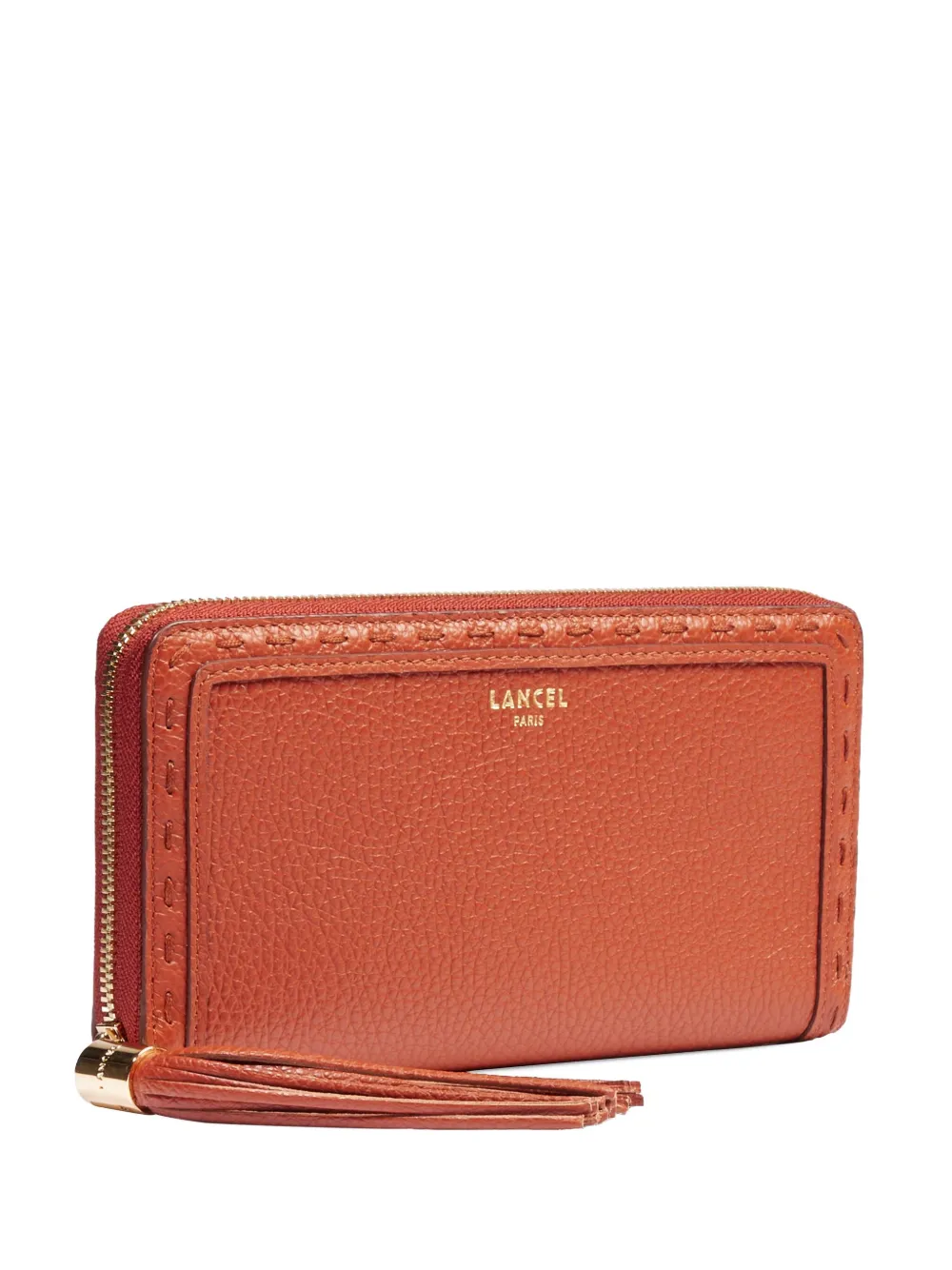

Кошелек с круговой молнией и кисточкой Lancel, оранжевый