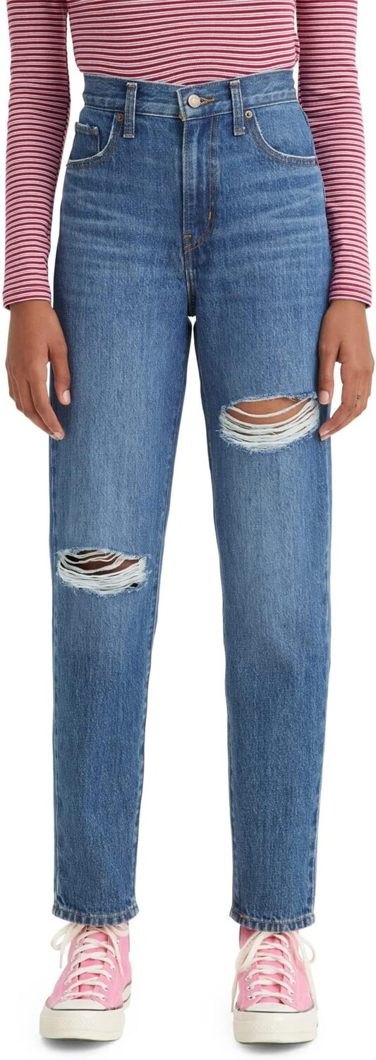 

Джинсы Levi's Womens High-Waisted Mom Jeans, цвет Medium Indigo