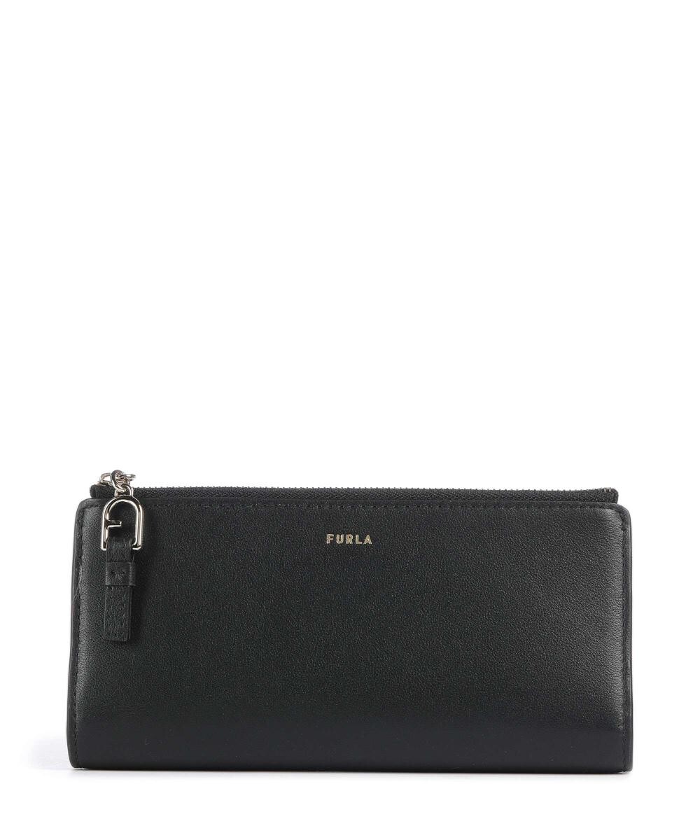 

Кошелек nuvola continental из мелкозернистой кожи Furla, черный