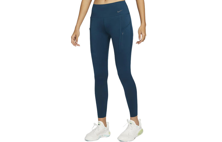 Nike SS23 Спортивные Брюки Женские С Вышивкой Соломенно-Голубые, Фиолетово-Синие — фото 2