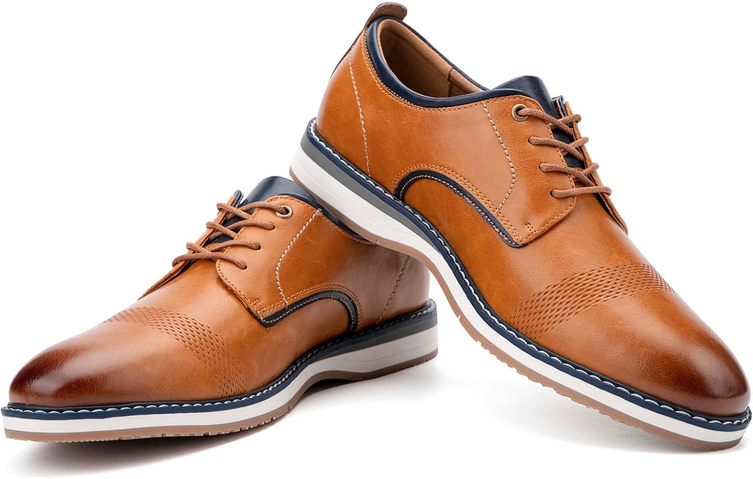 

Мужские оксфорды JITAI, легкая модная обувь с крыльями-броугами и шнуровкой, Brown/01