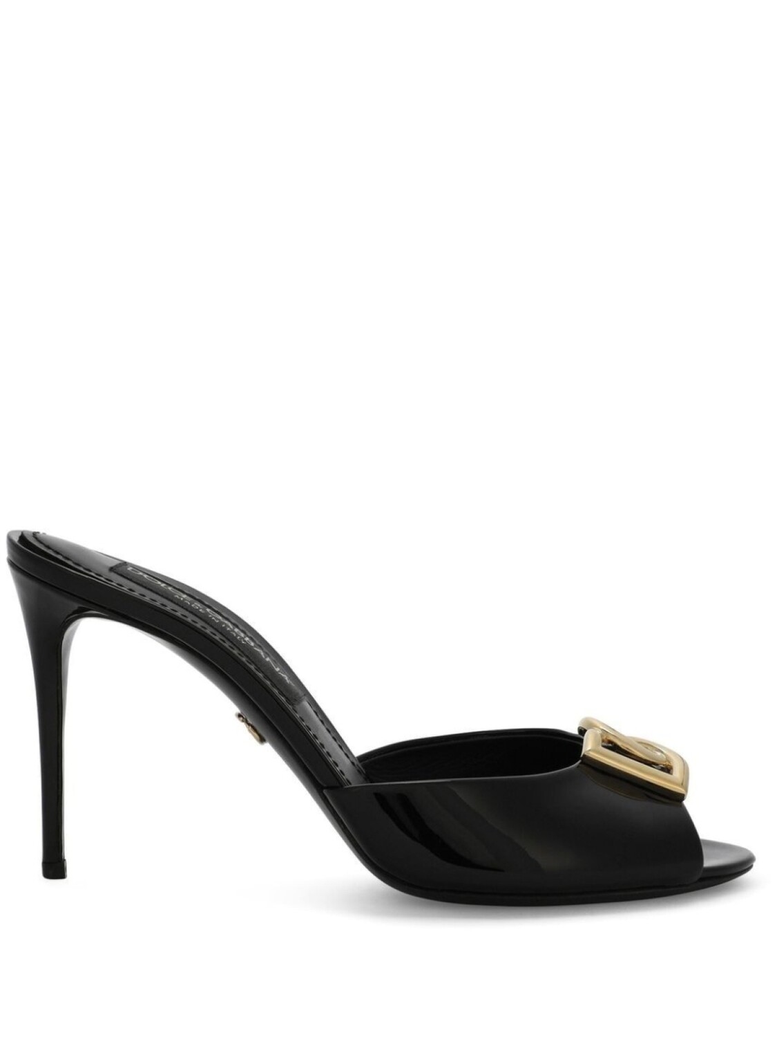 

Dolce & Gabbana лакированные мюли с логотипом DG, черный