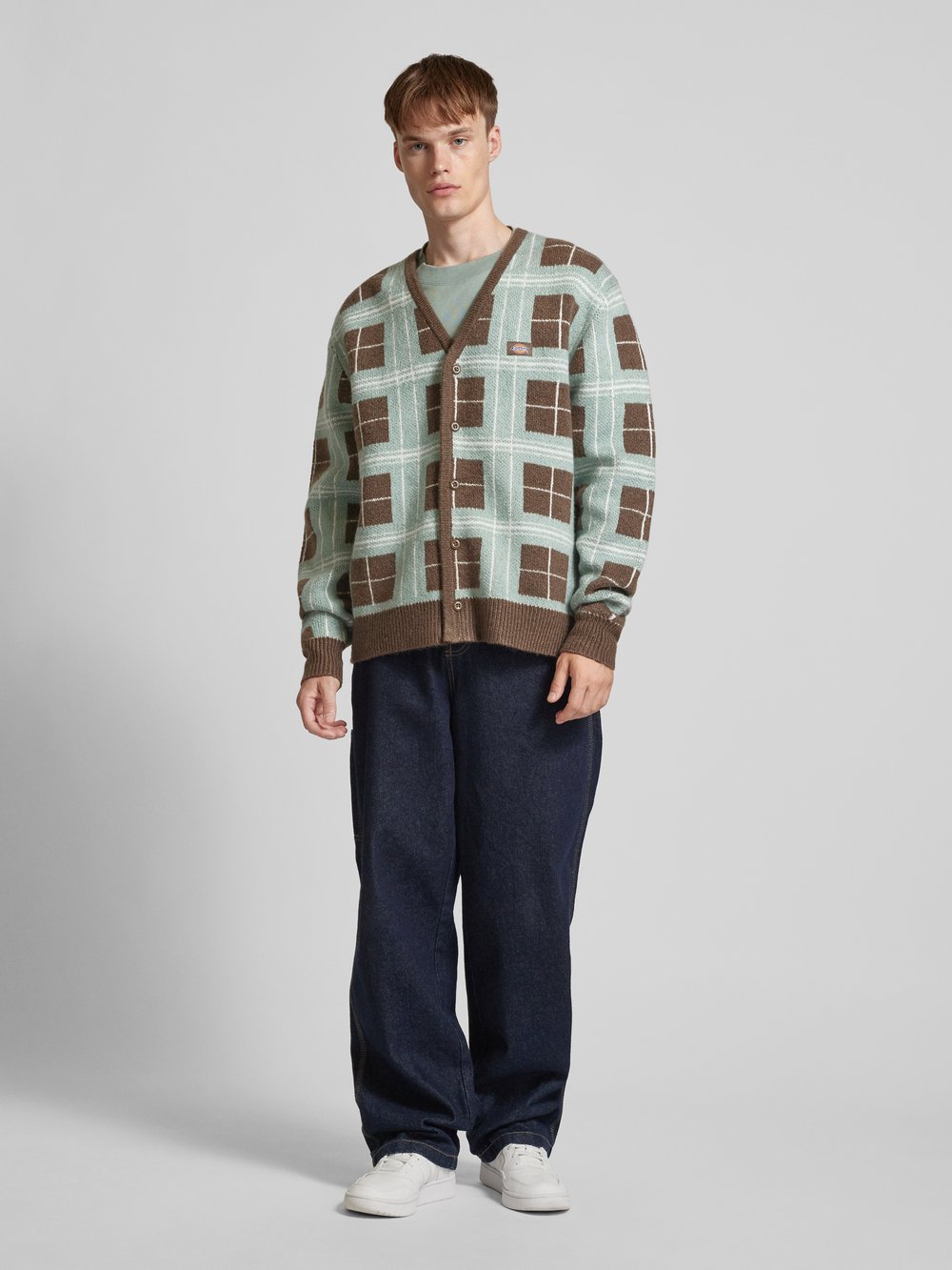 

Кардиган с нашивкой-лейблом, модель «STEVENSVILLE» Dickies, темно-коричневый