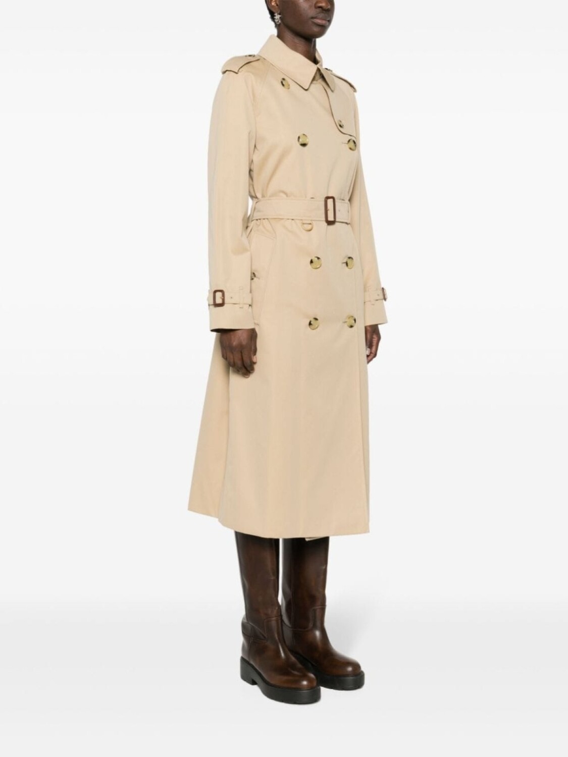 Тренч Burberry, женский, нейтральный, вискоза/хлопок — фото 3