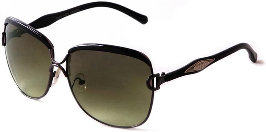 

Женские солнцезащитные очки с крупными заклепками и металлическими линзами, большая оправа, серебристые зеркальные линзы, модные мужские зеленые солнцезащитные очки UV400 MTZJH, C5 Green