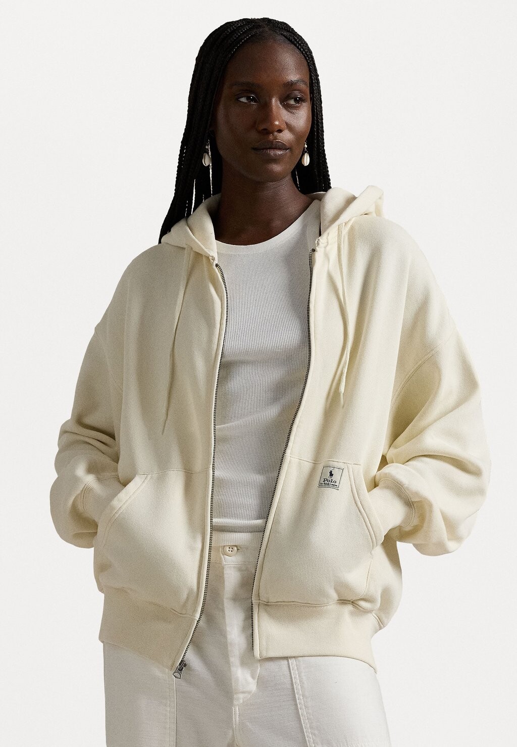 

Толстовка с капюшоном FLEECE FULL ZIP HOODIE Polo Ralph Lauren, кремовый