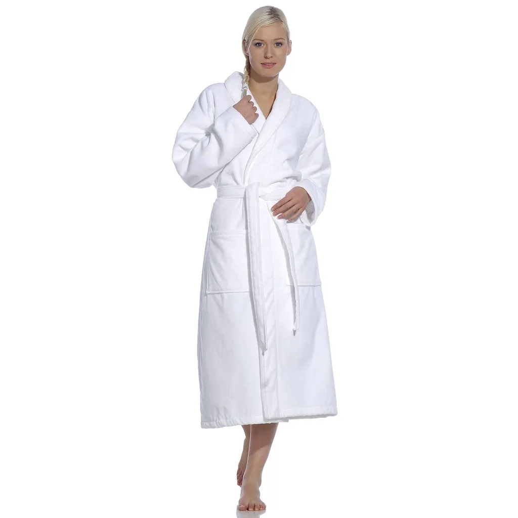 

Халат Feeling-L, идеально подходит для сауны и спа, гостиничный халат, утренний халат, 1 шт., с высоким воротником Vossen, белый